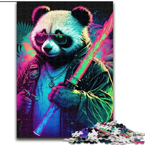 1000-teiliges Puzzle für Erwachsene, Panda-Neon-Holzpuzzle, Spaß für die ganze Familie, Basteln, perfekt für Geburtstage, Feiertage, Größe 50x75cm 1000-teiliges Puzzle für Erwachsene, Panda-Neon-Holzpuzzle, Spaß für die ganze Familie, Basteln, perfekt für Geburtstage, Feiertage, Größe 50x75cm von WGLINGX