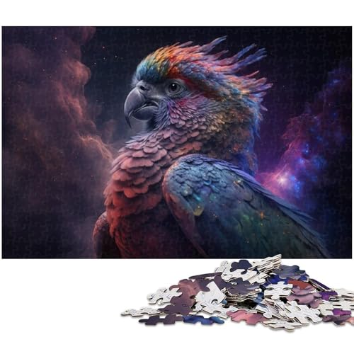 1000-teiliges Puzzle für Erwachsene, Papagei, Familien- und Heim-Lernspiele, DIY-Spielzeug, Künstlersammlung, Bildende Kunst (Größe 50 x 75 cm) von WGLINGX