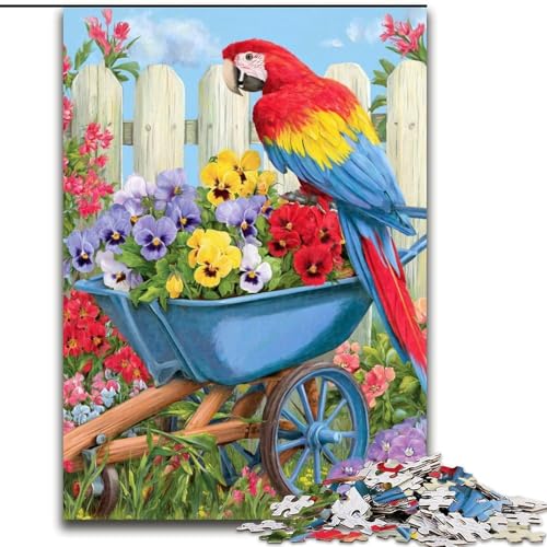 1000-teiliges Puzzle für Erwachsene, Papagei. 1000-teiliges Puzzle für Erwachsene, herausfordernd und unterhaltsam, Familienaktivität (Größe 26x38cm) von WGLINGX