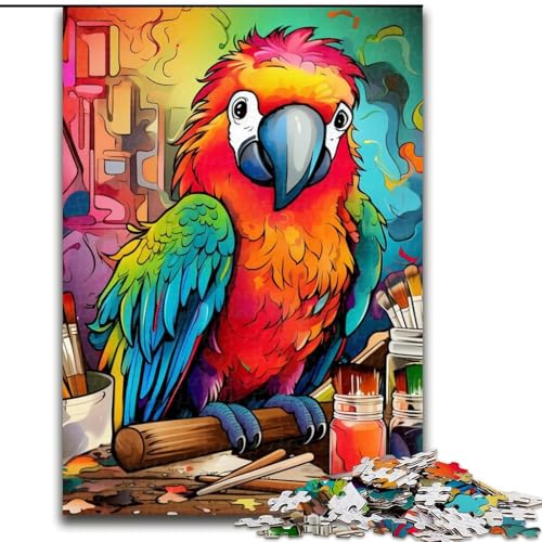 1000-teiliges Puzzle für Erwachsene, Papageien-Puzzle, 1000 Teile, Familienaktivitätsspiel, Heimdekoration, Wandkunst (Größe 26x38cm) von WGLINGX