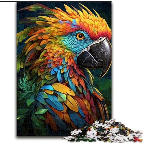 1000-teiliges Puzzle für Erwachsene, Papageien-Puzzle, 1000 Teile, perfekt für die Dekoration zu Hause und im Büro, für Partys, Geburtstage und Feiertagsgeschenke (Größe 26x38cm) von WGLINGX