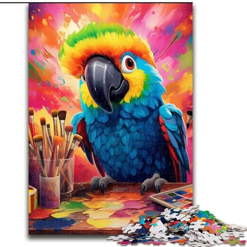 1000-teiliges Puzzle für Erwachsene, Papageien-Puzzle, 1000 Teile für Erwachsene, Lernspielzeug (Größe 26x38cm) von WGLINGX