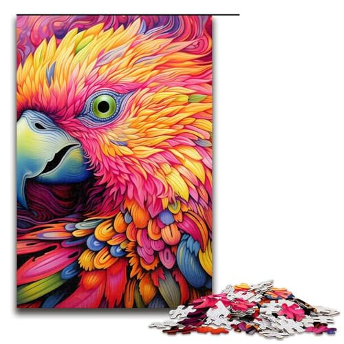 1000-teiliges Puzzle für Erwachsene, Papageien-Puzzle als Geschenk, Familienspiel, Stressabbau, schwieriges Herausforderungspuzzle, 19,69 x 29,53 Zoll 1000-teiliges Puzzle für Erwachsene, Papageien-Puzzle als Geschenk, Familienspiel, Stressabbau, schwieriges Herausforderungspuzzle, 19,69 x 29,53 Zoll von WGLINGX