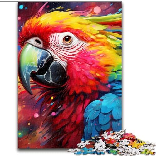 1000-teiliges Puzzle für Erwachsene, Papageien-Puzzle für Erwachsene, perfekt für Teenager und Familien, (Größe 26x38cm) von WGLINGX