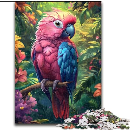 1000-teiliges Puzzle für Erwachsene, Papageien-Puzzle für Erwachsene zum Geburtstag, Urlaub, Weihnachten, (Größe 26x38cm) von WGLINGX