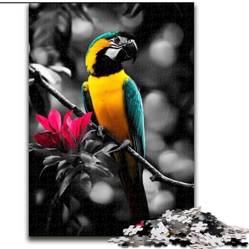 1000-teiliges Puzzle für Erwachsene, Papageien-Puzzles für Erwachsene, Heimdekoration und interaktives Familienspiel, (Größe 26x38cm) von WGLINGX