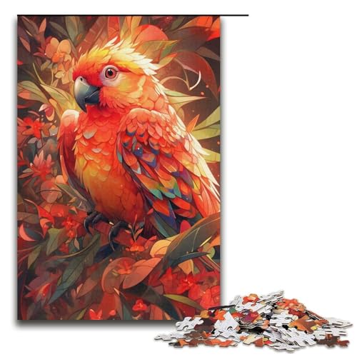 1000-teiliges Puzzle für Erwachsene, Papageien-Puzzlespiel, lustige Puzzles für und Teenager ab 14 Jahren (Größe 38 x 26 cm) von WGLINGX