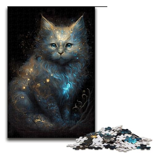 1000-teiliges Puzzle für Erwachsene, Perserkatze, Spielzeug, Lernspiele, Stressabbau, Analyse und Logik (Größe 50 x 75 cm) von WGLINGX