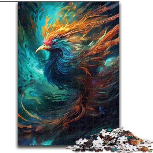 1000-teiliges Puzzle für Erwachsene, Phoenix Magic Puzzles für Erwachsene, 1000 Teile, Lernspielzeug, Größe 50x75cm von WGLINGX