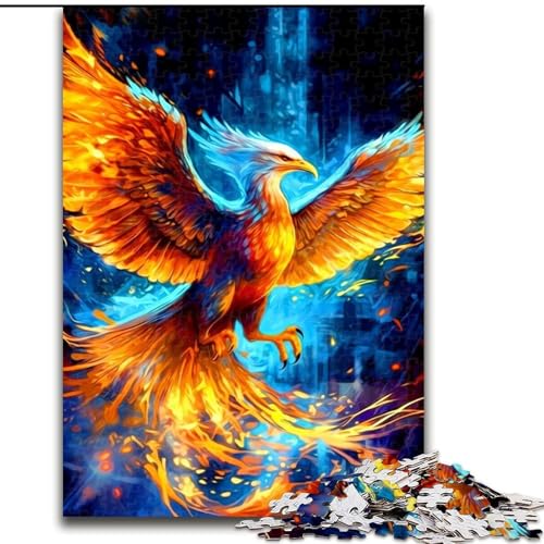 1000-teiliges Puzzle für Erwachsene, Phoenix-Puzzle, 1000 Teile für Erwachsene, Spielzeug, Geschenk, pädagogisch wertvoll, intellektuell, entspannend, lustiges Familienspiel, Größe 26x38cm von WGLINGX