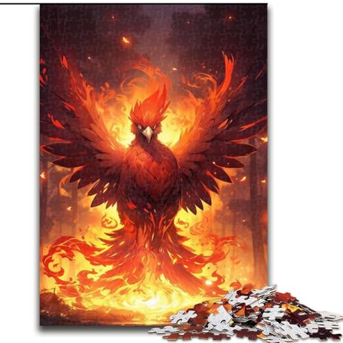 1000-teiliges Puzzle für Erwachsene, Phoenix-Puzzle, 1000 Teile für Erwachsene, Spielzeug, Geschenk, pädagogisch wertvoll, intellektuell, entspannend, lustiges Familienspiel, Größe 26x38cm von WGLINGX