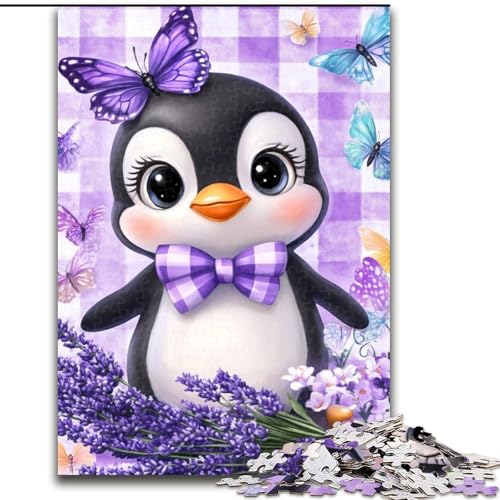 1000-teiliges Puzzle für Erwachsene, Pinguin, Puzzle für Erwachsene, 1000 Teile, mit interaktivem Familienspiel, Kinder ab 14 Jahren (Größe 50x75cm) von WGLINGX