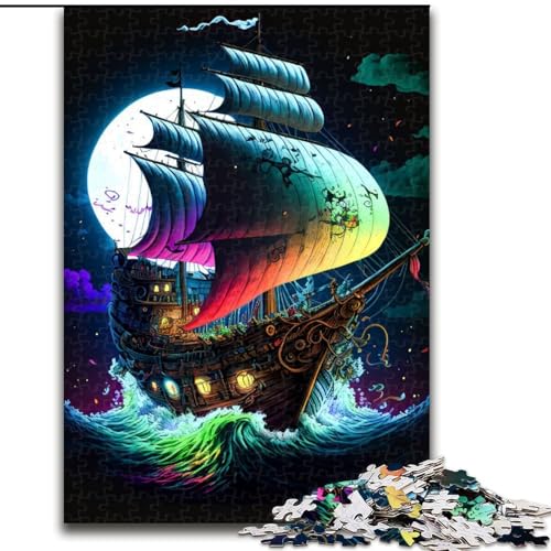 1000-teiliges Puzzle für Erwachsene, Piratenschiff, Bunte Puzzles für Erwachsene, 1000 Teile, pädagogisches Spielzeug, Größe 50x75cm 1000-teiliges Puzzle für Erwachsene, Piratenschiff, Bunte Puzzles für Erwachsene, 1000 Teile, pädagogisches Spielzeug, Größe 50x75cm von WGLINGX