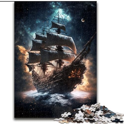 1000-teiliges Puzzle für Erwachsene, Piratenschiff im Weltraum, Holzpuzzle, interaktives Familienspiel, DIY-Heimdekoration, Gehirn-Herausforderung, Geschenk, Größe 50x75cm 1000-teiliges Puzzle für Erwachsene, Piratenschiff im Weltraum, Holzpuzzle, interaktives Familienspiel, DIY-Heimdekoration, Gehirn-Herausforderung, Geschenk, Größe 50x75cm von WGLINGX