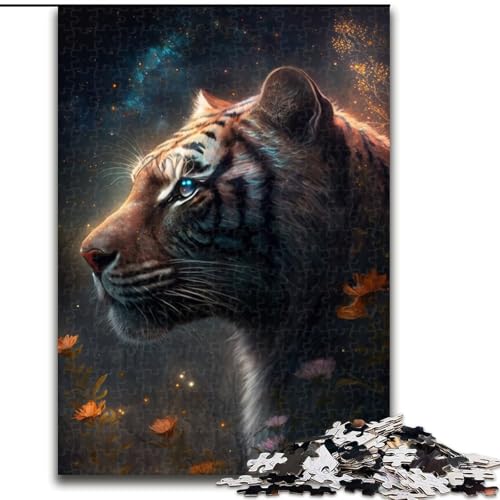 1000-teiliges Puzzle für Erwachsene, Planet Tiger, Puzzles 1000 Teile für Erwachsene, Spielzeug, Geschenk, pädagogisches intellektuelles Entspannungsspiel, lustiges Familienspiel, Größe 50x75cm von WGLINGX