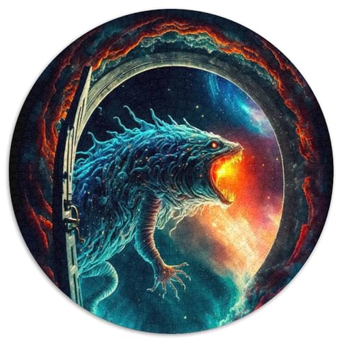 1000-teiliges Puzzle für Erwachsene, Portal-Monster, runde Puzzles 1000 Teile für Erwachsene, Geschenk für Männer und Frauen, Alltag und besondere Anlässe (67,5x67,5cm) von WGLINGX