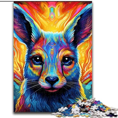 1000-teiliges Puzzle für Erwachsene, Psychedelic Art Rabbit Puzzle, 1000 Teile, ideal für Familienspaß Feiertage, Geburtstage (Größe 50x75cm) von WGLINGX