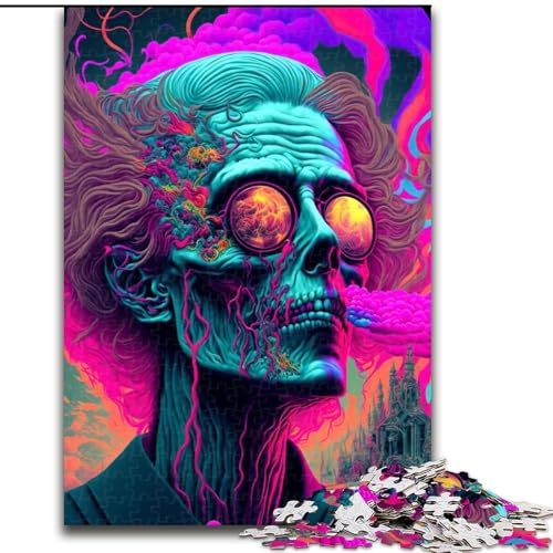 1000-teiliges Puzzle für Erwachsene, Psychedelic Brain, 1000-teiliges Puzzle für Erwachsene, ideales Urlaubs- oder Geburtstagsgeschenk, Partyspiel-Spielzeug, Größe 26x38cm 1000-teiliges Puzzle für Erwachsene, Psychedelic Brain, 1000-teiliges Puzzle für Erwachsene, ideales Urlaubs- oder Geburtstagsgeschenk, Partyspiel-Spielzeug, Größe 26x38cm von WGLINGX