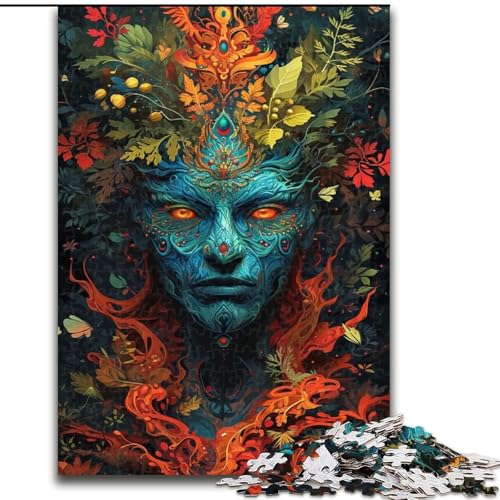 1000-teiliges Puzzle für Erwachsene, Psychedelic God-Puzzles für Erwachsene, anspruchsvolles Denkspiel für Teenager, perfekt als Heimdekoration oder Geschenk (Größe 50x75cm) von WGLINGX