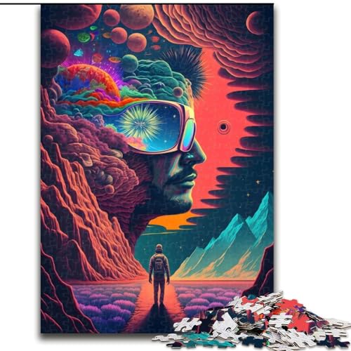 1000-teiliges Puzzle für Erwachsene, Psychedelic Mindtrip, Holzpuzzle, herausfordernd und unterhaltsam, Familienaktivität, Größe 26x38cm 1000-teiliges Puzzle für Erwachsene, Psychedelic Mindtrip, Holzpuzzle, herausfordernd und unterhaltsam, Familienaktivität, Größe 26x38cm von WGLINGX