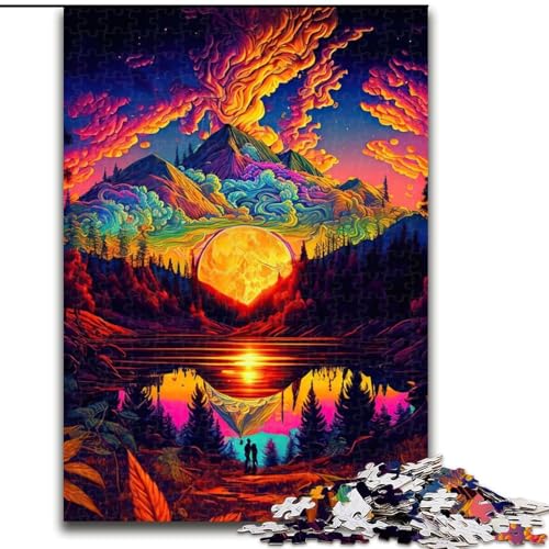 1000-teiliges Puzzle für Erwachsene, Psychedelische Natur, 1000-teiliges Puzzle-Geschenk, anspruchsvolles Denkspiel für Teenager, perfekt als Heimdekoration oder Geschenk (Größe 26x38cm) von WGLINGX