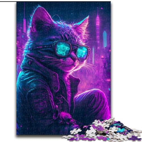 1000-teiliges Puzzle für Erwachsene, Punk-Mensch-Kätzchen, Holzpuzzle, herausfordernd und unterhaltsam, Familienaktivität, Größe 50x75cm 1000-teiliges Puzzle für Erwachsene, Punk-Mensch-Kätzchen, Holzpuzzle, herausfordernd und unterhaltsam, Familienaktivität, Größe 50x75cm von WGLINGX