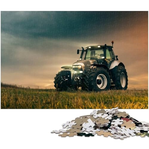 1000-teiliges Puzzle für Erwachsene, Quizspiel „Landwirtschaftliche Werkzeuge, Traktoren“, geeignet als Schreibtischdekoration, Größe 38 x 26 cm von WGLINGX