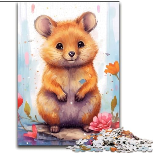1000-teiliges Puzzle für Erwachsene, Quokka-Tier, Holzpuzzle für Erwachsene, Geschenk zu Weihnachten, Halloween, Muttertag, Neujahr, Ostern (Größe 26x38cm) von WGLINGX