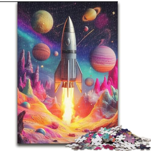 1000-teiliges Puzzle für Erwachsene, Raketenstart-Puzzles für 1000-teiliges Denkspiel für Teenager, Familienspieleabend (Größe 26x38cm) von WGLINGX