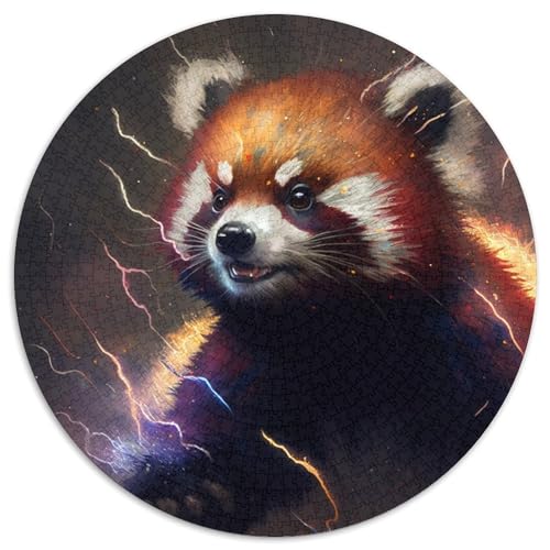 1000-teiliges Puzzle für Erwachsene, Roter Panda-Nebel, runde Puzzles 1000 Teile für Erwachsene, Geschenk für Männer und Frauen, Alltag und besondere Anlässe (67,5x67,5cm) von WGLINGX