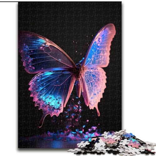 1000-teiliges Puzzle für Erwachsene, Schmetterling, Holzpuzzle für Erwachsene, Geschenk zu Weihnachten, Halloween, Muttertag, Neujahr, Ostern (Größe 26x38cm) von WGLINGX