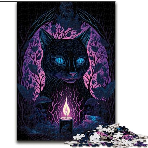 1000-teiliges Puzzle für Erwachsene, Schwarzlichtkatze, 1000-teiliges Puzzle für Erwachsene, ideales Urlaubs- oder Geburtstagsgeschenk, Partyspiel-Spielzeug, Größe 50x75cm 1000-teiliges Puzzle für Erwachsene, Schwarzlichtkatze, 1000-teiliges Puzzle für Erwachsene, ideales Urlaubs- oder Geburtstagsgeschenk, Partyspiel-Spielzeug, Größe 50x75cm von WGLINGX