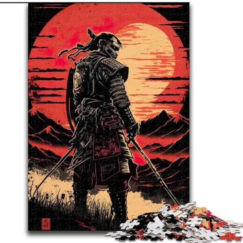 1000-teiliges Puzzle für Erwachsene, Sonnenuntergang, Samurai-Holzpuzzle, Spaß für die ganze Familie, Basteln, perfekt für Geburtstage, Feiertage, Größe 26x38cm 1000-teiliges Puzzle für Erwachsene, Sonnenuntergang, Samurai-Holzpuzzle, Spaß für die ganze Familie, Basteln, perfekt für Geburtstage, Feiertage, Größe 26x38cm von WGLINGX
