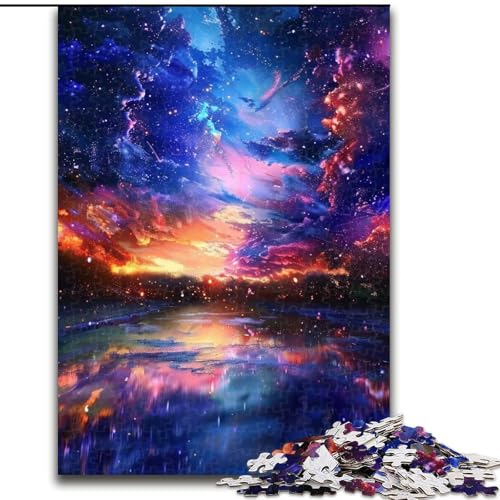 1000-teiliges Puzzle für Erwachsene, Sonnenuntergangs-Puzzles für Erwachsene, pädagogisches und unterhaltsames Indoor-Spiel zur Heimdekoration (Größe 26x38cm) von WGLINGX