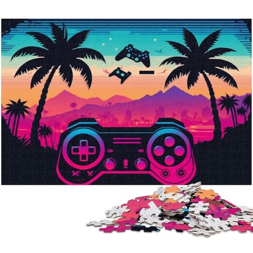 1000-teiliges Puzzle für Erwachsene, Spiel Neon Learning Educational Puzzle mit vollständig ineinander greifenden, zufällig geformten Teilen (Größe 38 x 26 cm) von WGLINGX