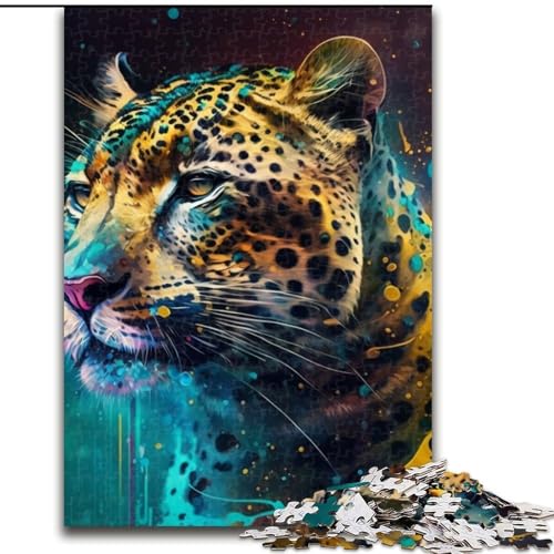 1000-teiliges Puzzle für Erwachsene, Spirit Leopard, Puzzle 1000 Teile für Erwachsene, Familieninteraktion und Gehirnherausforderung, Familienaktivitätsherausforderung (Größe 26x38cm) von WGLINGX
