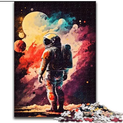 1000-teiliges Puzzle für Erwachsene, Splatter-Astronauten-Puzzle, 1000 Teile, anspruchsvolles Denkspiel für Teenager, perfekt als Heimdekoration oder Geschenk, Größe 50x75cm von WGLINGX