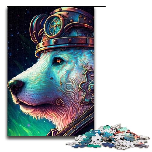 1000-teiliges Puzzle für Erwachsene, Steampunk-Eisbär, Spielzeug, Lernspiele, Stressabbau, Analyse und Logik, 50 x 75 cm von WGLINGX