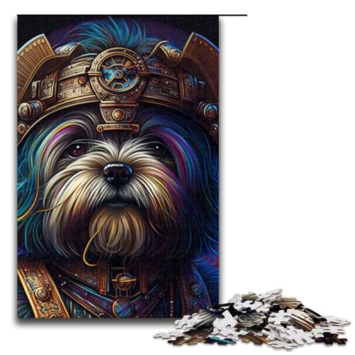 1000-teiliges Puzzle für Erwachsene, Steampunk-Havaneser-Spielzeug, Lernspiele, Stressabbau, Analyse und Logik, 50 x 75 cm von WGLINGX