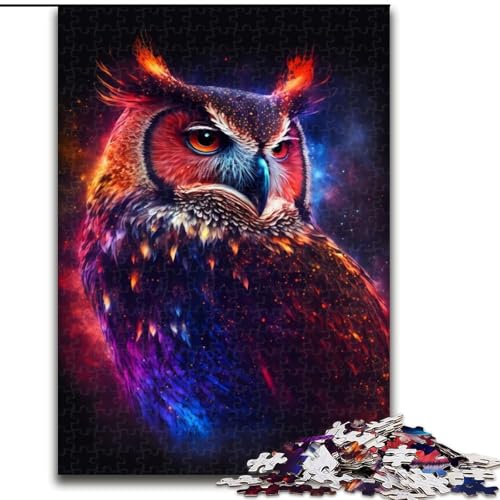 1000-teiliges Puzzle für Erwachsene, Stern-Eule, Holzpuzzle für Erwachsene, Weihnachten, Halloween, Muttertag, Neujahr, Ostergeschenk (Größe 50x75cm) von WGLINGX