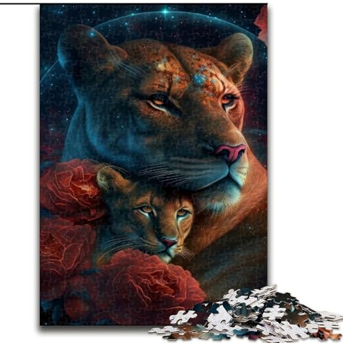 1000-teiliges Puzzle für Erwachsene, Sternbeobachtung, Löwenliebe, 1000-teiliges Puzzle für Erwachsene, ideales Urlaubs- oder Geburtstagsgeschenk, Partyspiel, Spielzeug, Größe 50x75cm 1000-teiliges Puzzle für Erwachsene, Sternbeobachtung, Löwenliebe, 1000-teiliges Puzzle für Erwachsene, ideales Urlaubs- oder Geburtstagsgeschenk, Partyspiel, Spielzeug, Größe 50x75cm von WGLINGX
