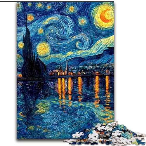 1000-teiliges Puzzle für Erwachsene, Sternenhimmel-Boot-Puzzle für Erwachsene, pädagogisches und unterhaltsames Indoor-Spiel für die Heimdekoration (Größe 26x38cm) von WGLINGX