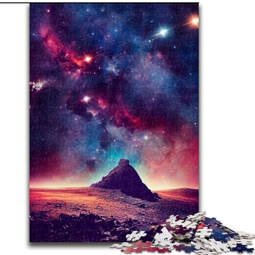 1000-teiliges Puzzle für Erwachsene, Sternenlandschaft, Holzpuzzle, interaktives Familienspiel, DIY-Heimdekoration, Gehirn-Herausforderung, Geschenk, Größe 26x38cm von WGLINGX