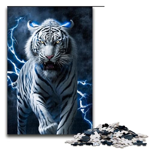 1000-teiliges Puzzle für Erwachsene, Storm Tigers, Spielzeug, Lernspiele, Stressabbau, Analyse und Logik, 50 x 75 cm von WGLINGX