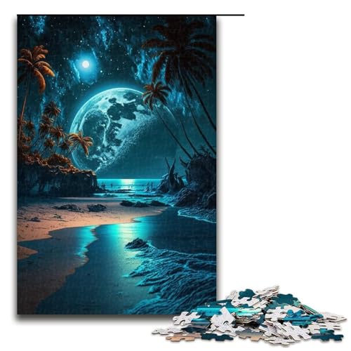 1000-teiliges Puzzle für Erwachsene, Strandnachtszene, anspruchsvolles Spiel, Puzzle, Heimkunstdekor für Teenager ab 14 Jahren, 50 x 75 cm 1000-teiliges Puzzle für Erwachsene, Strandnachtszene, anspruchsvolles Spiel, Puzzle, Heimkunstdekor für Teenager ab 14 Jahren, 50 x 75 cm von WGLINGX