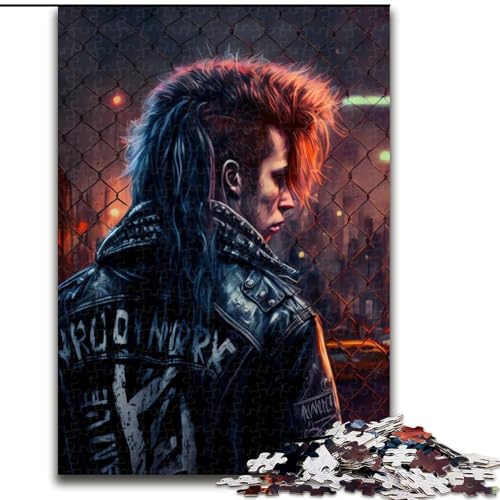 1000-teiliges Puzzle für Erwachsene, Street-Punk-Puzzle, 1000 Teile für Erwachsene, Lernspielzeug (Größe 26x38cm) von WGLINGX