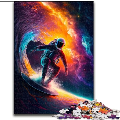1000-teiliges Puzzle für Erwachsene, Surfender Astronaut, Puzzle für Erwachsene, 1000 Teile, Lernspielzeug, Größe 50x75cm von WGLINGX