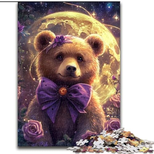 1000-teiliges Puzzle für Erwachsene, Teddybär-Puzzles für Erwachsene, pädagogisches und unterhaltsames Indoor-Spiel zur Heimdekoration (Größe 26x38cm) von WGLINGX