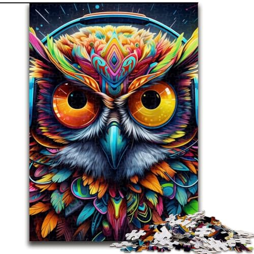 1000-teiliges Puzzle für Erwachsene, Tier-Eule, Puzzle für Erwachsene, für Jugendliche ab 14 Jahren, Heimdekoration (Größe 26x38cm) von WGLINGX