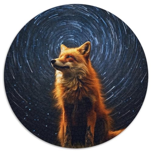 1000-teiliges Puzzle für Erwachsene, Tier-Star-Fuchs-Puzzle aus Karton, interaktives Familienspiel, DIY-Heimdekoration, Gehirn-Herausforderung, Geschenk (67,5 x 67,5 cm) von WGLINGX